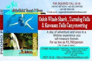 oslob whale shark and canyoneering