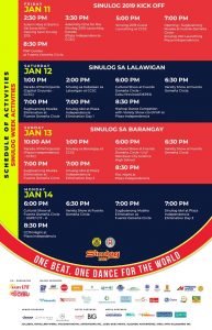 sinulog 2019 schedule of activities