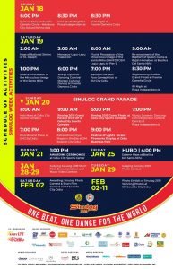 sinulog 2019 schedule of activities